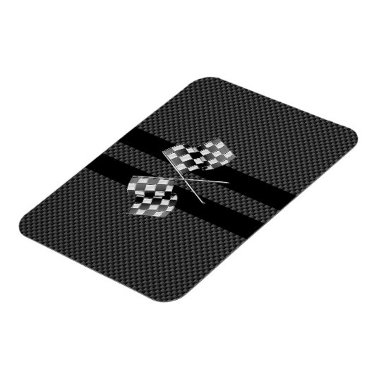 Racefluiken in koolstofvezelstijldecor magneet (Linkerzijde)