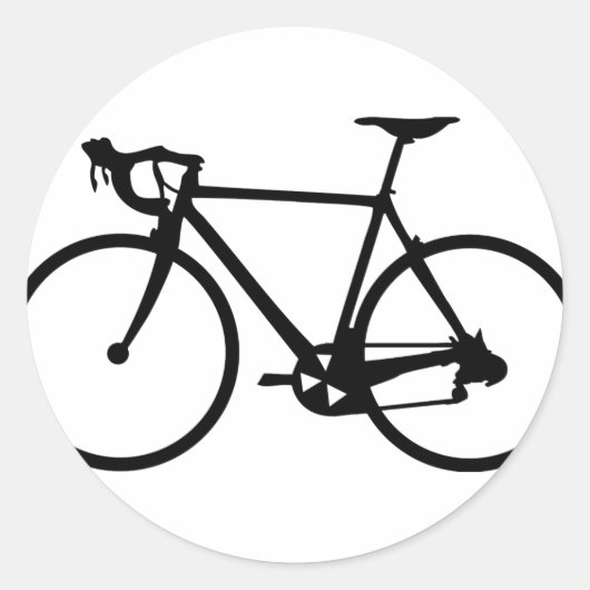 racefoets - racerfiets ronde sticker (Voorkant)