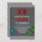 Raceformenpartijuitnodiging Kaart (Voorkant / Achterkant)