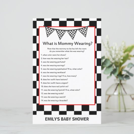 Racefraceergom Baby shower (Staand voorkant)