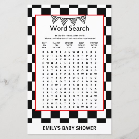 Racefraceergom Baby shower (Voorkant)