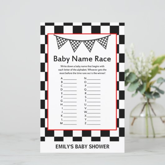 Racefraceergom Baby shower (Staand voorkant)