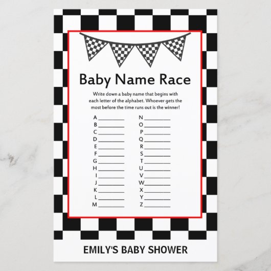 Racefraceergom Baby shower (Voorkant)
