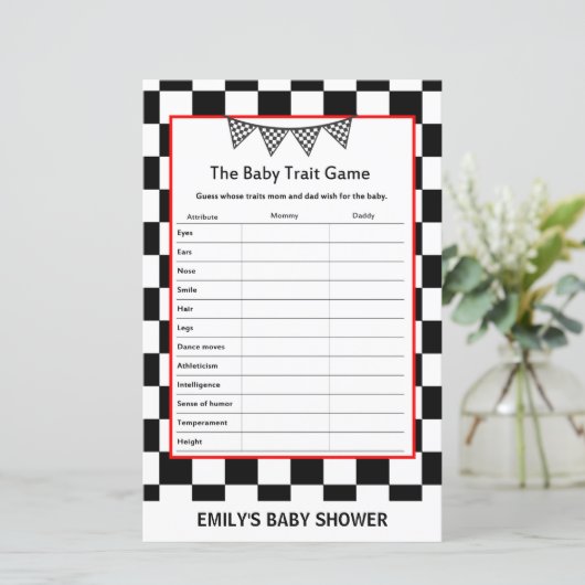 Racefraceergom Baby shower (Staand voorkant)