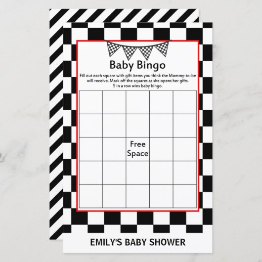 Racefraceergom Baby shower (Voorkant / Achterkant)