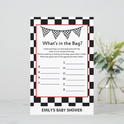 Racefraceergom Baby shower (Staand voorkant)