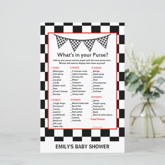 Racefraceergom Baby shower (Staand voorkant)