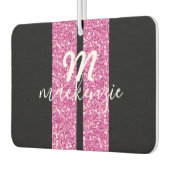 Racefractie Roze glitter Heart Shape Car Name Luchtverfrisser (Links)