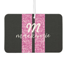 Racefractie Roze glitter Heart Shape Car Name