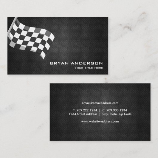 Racefractie Visitekaartje auto (Voorkant / Achterkant)