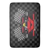 Racefunctionaris voor ontwerp van racebus badmat (Voorkant Verticaal)