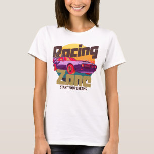 Racefuturistische motors cyberzonsonderstel t-shirt