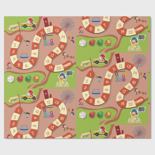 Racegame Cadeaupapier (Vlak)