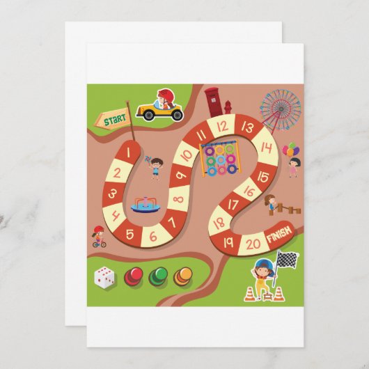 Racegame Kaart (Voorkant / Achterkant)