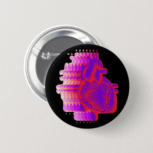 racehart ronde button 5,7 cm (Voorkant /achterkant)