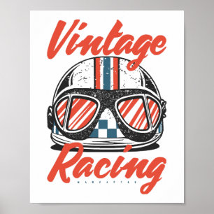 Racehelm Poster