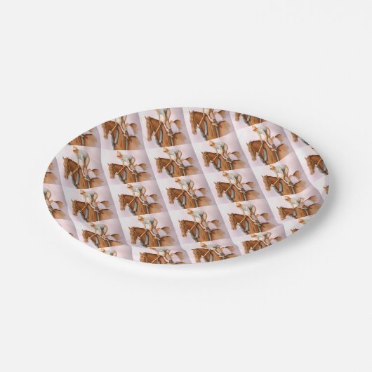 RaceHorse en Jockey Papieren Bordje (Gekanteld)