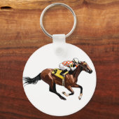 Racehorse en Jockey Sleutelhanger (Voorkant)
