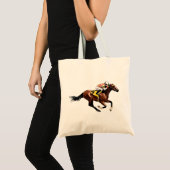 Racehorse en Jockey Tote Bag (Voorkant (product))