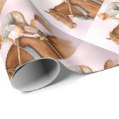 RaceHorse en JockeyWaterColor Cadeaupapier (Rol Hoek)