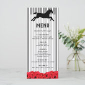 Racehorse en Rozen Derby Day Menu (Staand voorkant)