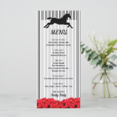 Racehorse en Rozen Derby Day Party Menu (Staand voorkant)