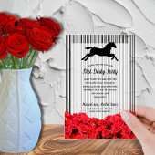Racehorse en Rozen Derby Party Acryl Uitnodigingen