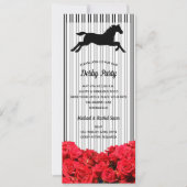 Racehorse en Rozen Derby Party Kaart (Voorkant)