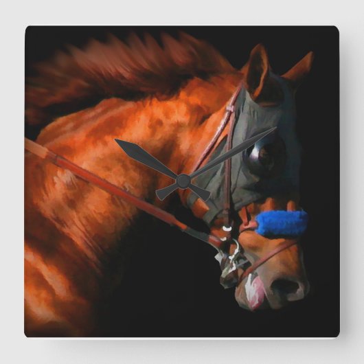 Racehorse-klokken Vierkante Klok (Voorkant)