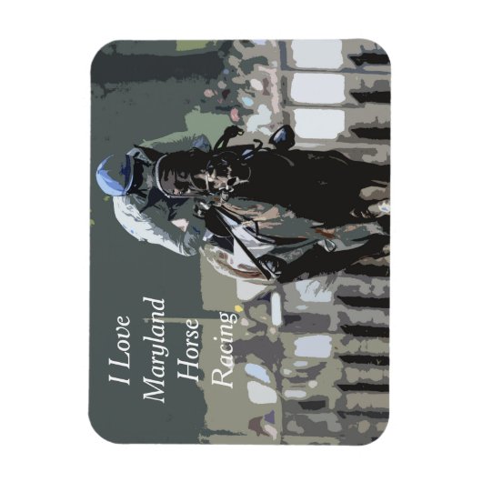 Racehorse met jockey in blauwe flexibele magneet (Verticaal)