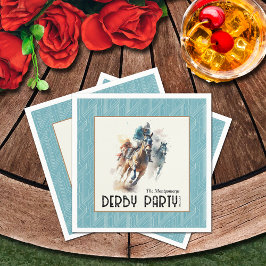 Racehorses Derby Party Aqua Servet