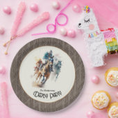 Racehorses Derby Party Bruin Papieren Bordje (Feest)