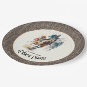 Racehorses Derby Party Bruin Papieren Bordje (Gekanteld)