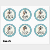 Racehorses en Jockeys Derby Ronde Sticker (Vel)