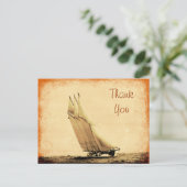 racejacht Dank u Briefkaart (Staand voorkant)