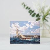 racejachten voor het eiland Wight Briefkaart (Staand voorkant)