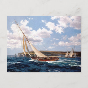 racejachten voor het eiland Wight Briefkaart