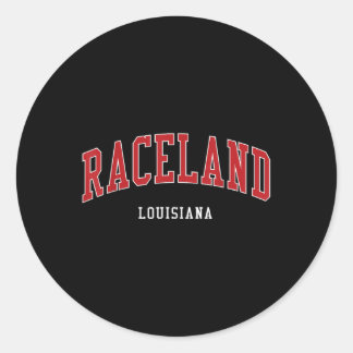 Raceland Louisiana College Universiteit Stijl Ronde Sticker