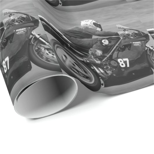 Racemotorfiets Cadeaupapier (Rol Hoek)