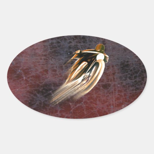  RACEMOTORFIETS. OVALE STICKER (Voorkant)