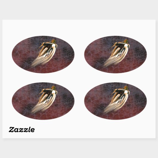  RACEMOTORFIETS. OVALE STICKER (Vel)