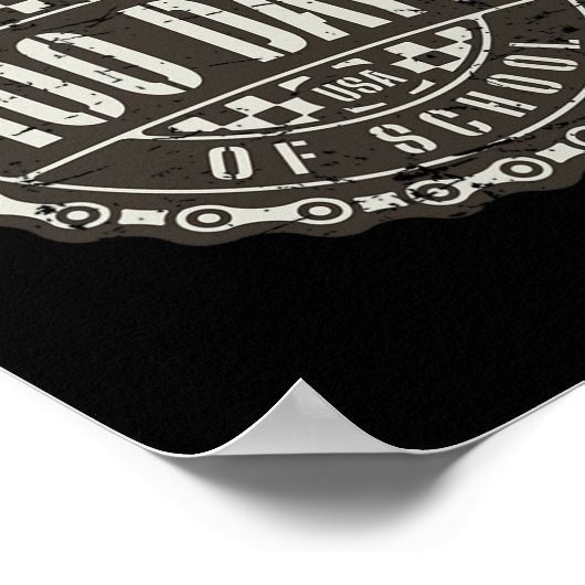 Racen door 100 dagen van school - Motorcycle Dir Poster (Hoek)