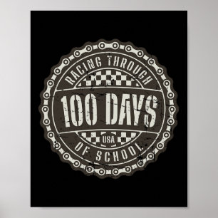 Racen door 100 dagen van school - Motorcycle Dir Poster
