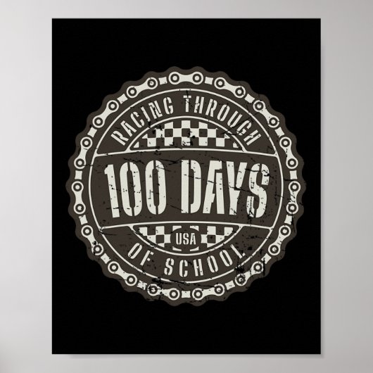 Racen door 100 dagen van school - Motorcycle Dir Poster (Voorkant)