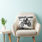 Racen door het water - Motorcross Rider Kussen (Stoel)