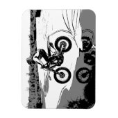 Racen door het water - Motorcross Rider Magneet (Verticaal)