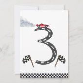 Racen in 3 Verjaardagsuitnodiging Kaart (Achterkant)