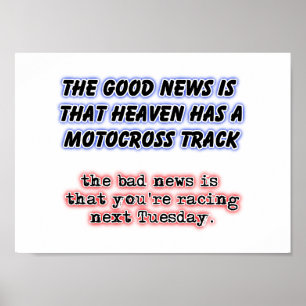 Racen in de hemel Dirt Bike Motocross Poster
