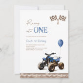Racen in een Quad Bike Verjaardag uitnodiging (Voorkant)