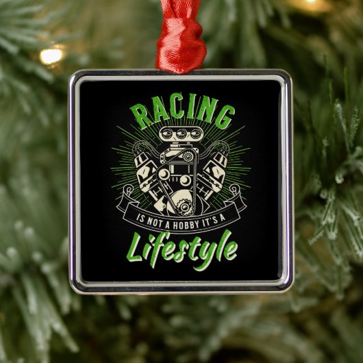 Racen is geen hobby, het is een levensstijl metalen ornament (Boom)